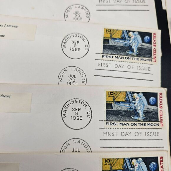 First Day Issue Apollo 11 Moon Landing Stamped Covers Washington DC 1969 LI3021 - Picture 3 of 9
